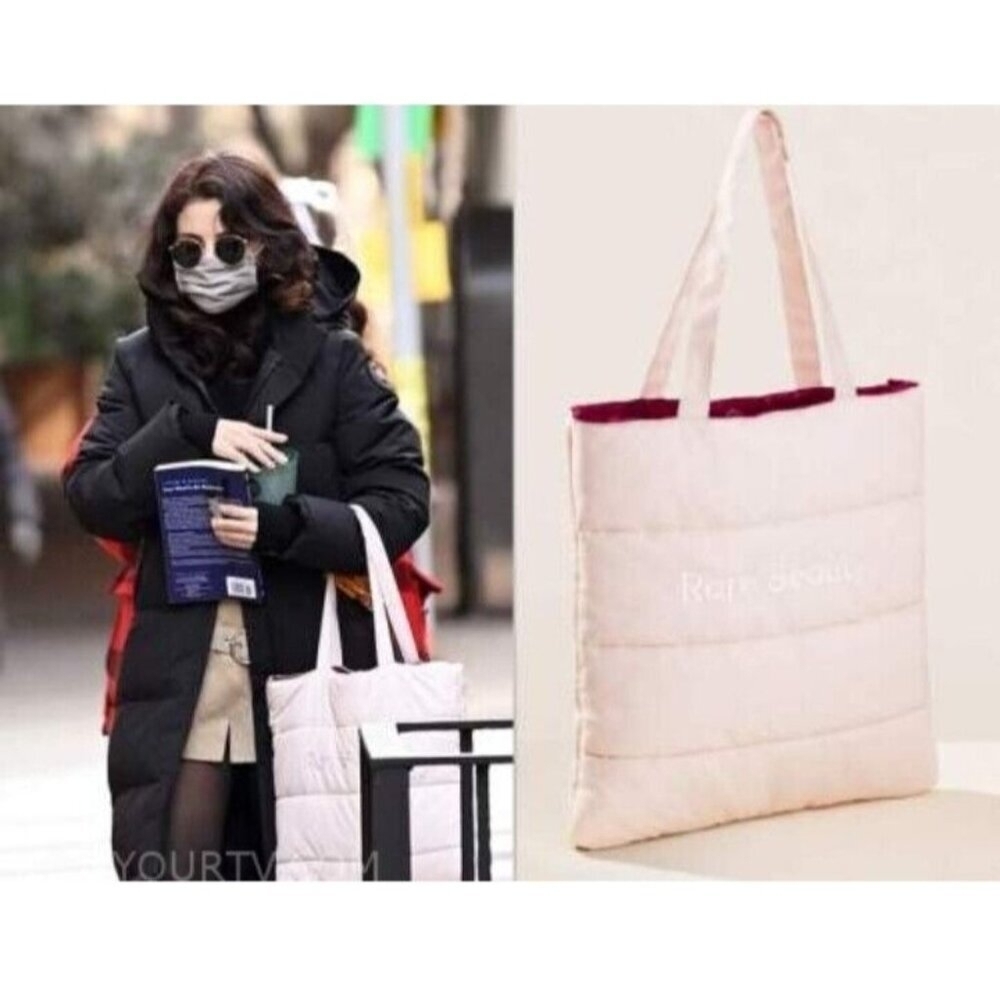Rare Beauty by Selena Gomez Puffy Tote Bag NEW, Charm Included